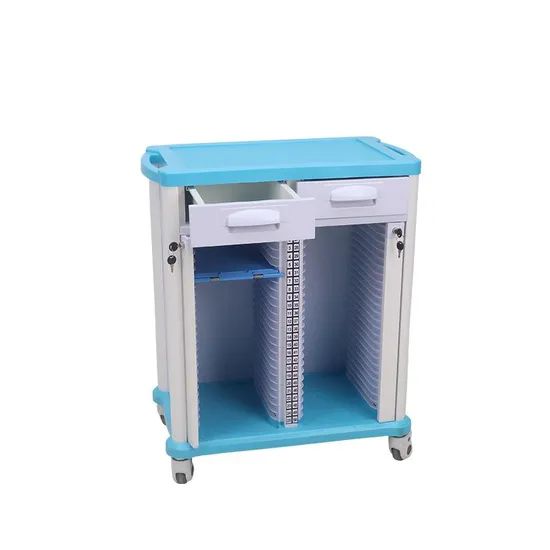 Hospital Nurse File Storage Cart - Lockable, Silent Wheels, Mobile Trolley - Image 5