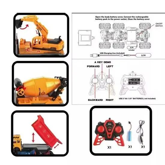 Engineering Inertial Model Climbing Remote Control Toy Car Origin China Function R/C Power Battery Size Miniature Net Weight - Image 5