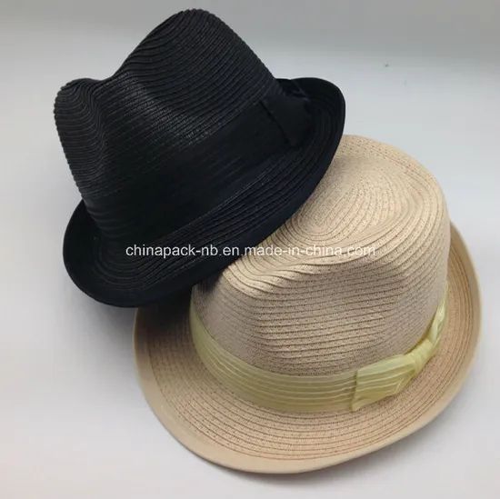 Ladys Polybroid Fedora Hats with Organza Ribbon - Image 4