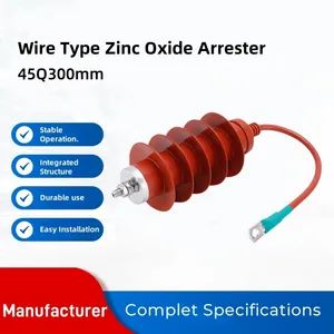 Wire Type Zinc Oxide Arrester Size Meidum Shape Pillar Material ZnO Origin China Brand Anhuang Model NO. 45Q300mm HS Code - Image 1
