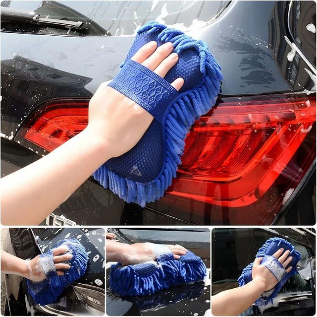 CAR WASH CLEANING SPONGE Color Blue Weight 65 gm Material Microfiber Texture Sponge-like Dimensions 26*15*5CM Accessory Type Wash - Image 4