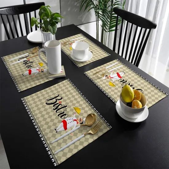 Custom Design Heat Resistant Table Place Mats for Home Restaurants - Image 4