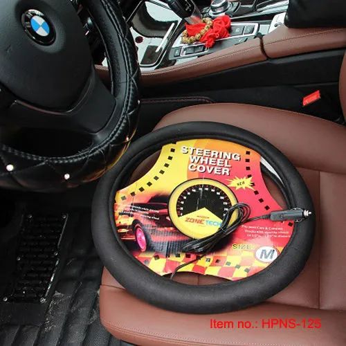 Heated Car Steering Wheel Cover Origin Cn Feature 12V Car Fitment Other Type Heated Cover Specification 38cm Model NO. - Image 2