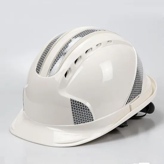 High Quality Safety Equipment Construction ABS on-Site Reflective Strip Safety Vented Helmet - Image 4