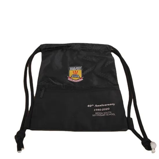 Wholesale Custom Logo Drawstring Backpack Polyester Nylon Bulk Hiking Sport Gym Yoga String Promotional Bags with Letter Pattern - Image 6