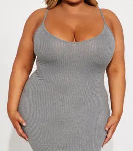 Chic Ribbed Slip Dress Perfect for Casual and Evening Wear - Image 5
