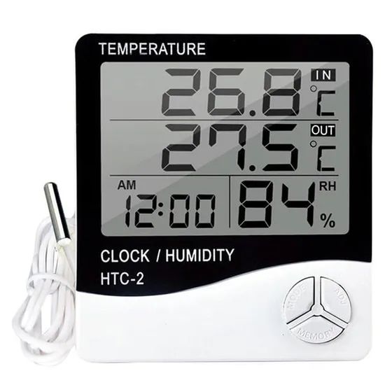 HTC- 2 LCD Digital Temperature Humidity Meter Indoor Outdoor Thermometer Hygrometer - Image 2