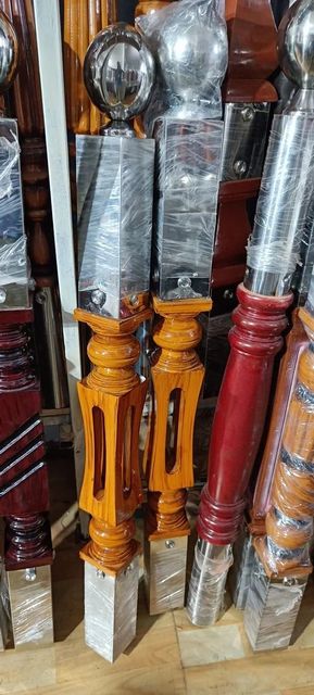 Wooden Railing Pillars Size 3 INCH Material Wood Color ALL COLOUR Finishing POLISHED Period 21ST CENTURY Shape ROUND AND - Image 6