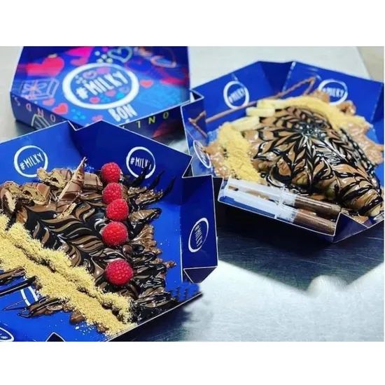 Custom Printed Food White Paper Take Away Mini Pancake Waffles Packaging Foldable Delivery Box Containers Tray with Cover - Image 5