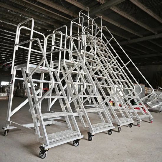 Warehouse Climbing Ladder Mobile Platform Mobile Metal Stairs Tools for Construction - Image 6