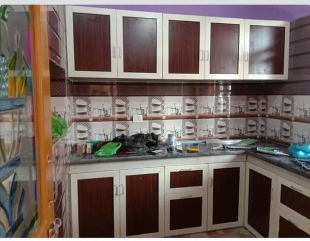 L Shape Modern Modelers Kitchens Material Wooden Warranty 3 Year Appearance Modern Finish Matte & Gloss Kitchen Shape L - Image 1
