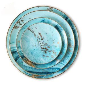 Restaurant Tabletop Chinaware Bone China Utensils Wedding Dinner Plates Set Ceramic Kitchenware - Image 2