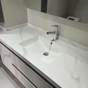 Luxurious White Marble Acrylic Solid Surface for Kitchen Sinks - Image 6