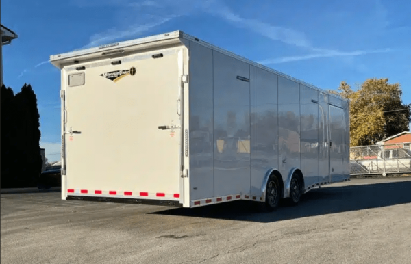 Enclosed Trailers / 2026 28′ Millennium Extreme Car Hauler 2/6000# Spread Torsion Axles Aluminum Wheels .030 White - Image 4