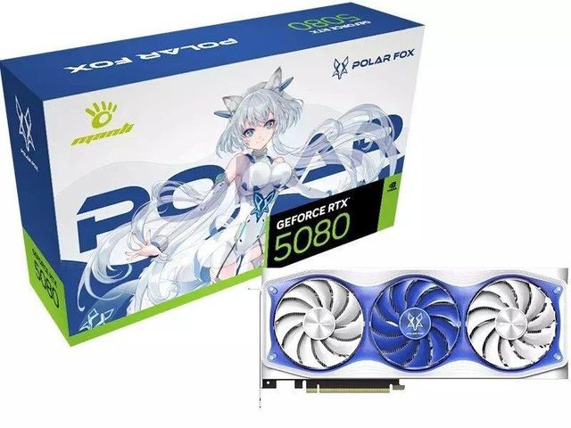 Manli GeForce RTX 5080 Palor Fox OC 16GB GDDR7 Graphics card Full 4K Gaming - Image 1