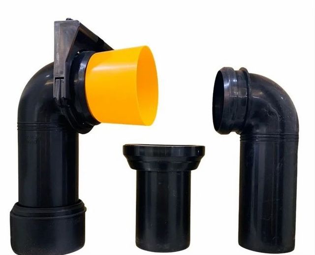 Plastic Wall Hung Seat Drain Connection Set Color Black Leak Test Yes Material Plastic Toilet Seat Type Western Country of Origin Made in - Image 1