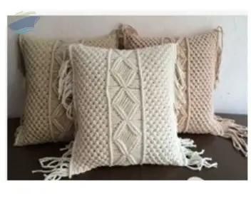 Cotton Macrame Cushion Covers - Image 1