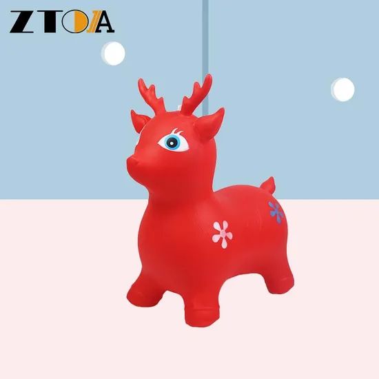 PVC Inflatable Animal Jump Toy Simple Painting Giraffe Customized Animal - Image 4