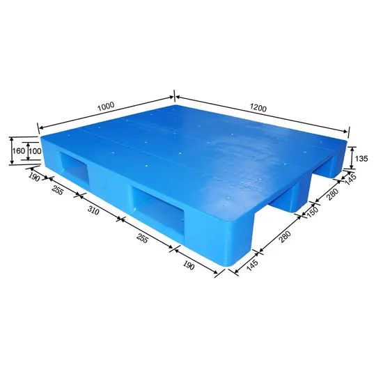 High Quality Plastic Pallets Warehouse Storage HDPE Stackable Reversible Heavy Duty Warehouse Tray for Sale - Image 2