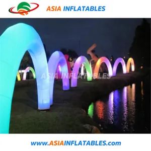 Party Decorative Lighting Round Inflatable Rainbow Arch with Air Blower - Image 3