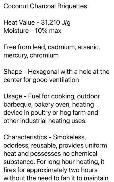 Coconut Charcoal Briquettes - Image 2