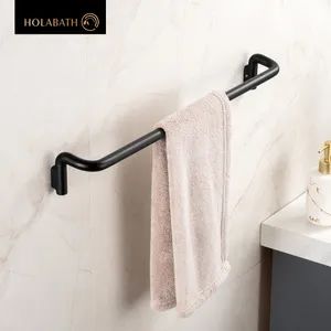 Elegant Wall Mounted Single Towel Bar for Modern Bathrooms - Image 4