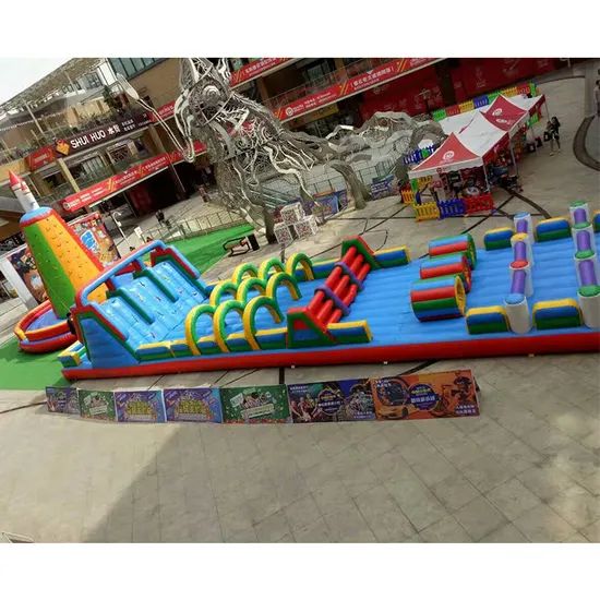 Best PVC Giant Land Adult Inflatable Obstacle Course Inflatable Obstacle Course Run Race Outdoor Playground - Image 2