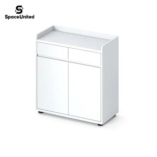 Spaceunited Modern Workstation Tempered Glass Door File Storage Metal Filing Cabinet - Image 2