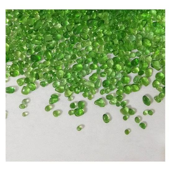 Blue Color Clear Glass Bead Pebble Forming Flat Material Glass Model NO. GGL017 Color Transparent Surface State Flat HS Code 7001009010 - Image 2
