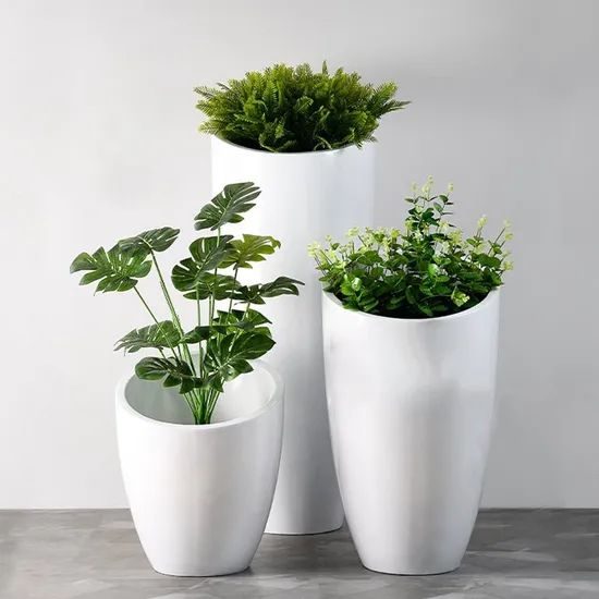 Customized High Quality Fiberglass Sphere Outdoor Planters Flower Pot - Image 2