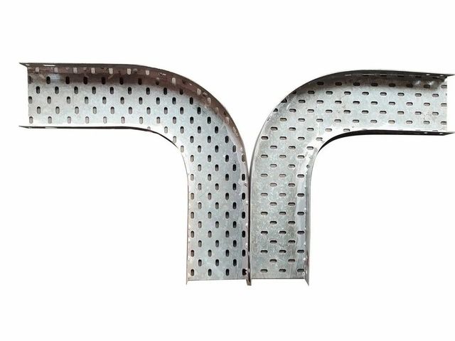 GI Pre-Galvanized Cable Tray Horizontal Bend, Size: 100 mm Material GI Size 100 mm Radius 50 mm Angle 90 Degree Shape - Image 1