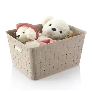 Cross Border Stackable Woven Rattan Faux Rattan Durable Baskets Storage & Organization - Image 3