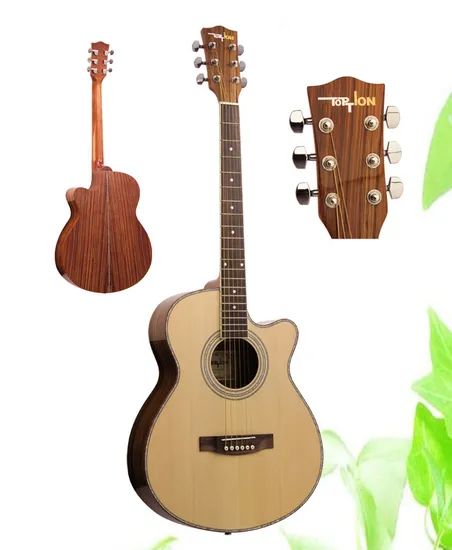 Acoustic Guitar (TP407C) HS Code 9202 Origin Huizhou Model NO. TP407C Trademark TOPTION Payment Terms: T/T Min. Order: 100 - Image 1
