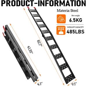 Durable Steel Ramp for Loading ATV Origin China MOQ 100/Pairs Trademark OEM Material Steel Foldable Foldable Lifting Height 2m - Image 2