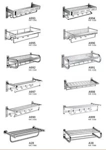 Washroom Stainless Steel Bath Towel Rack - Image 2