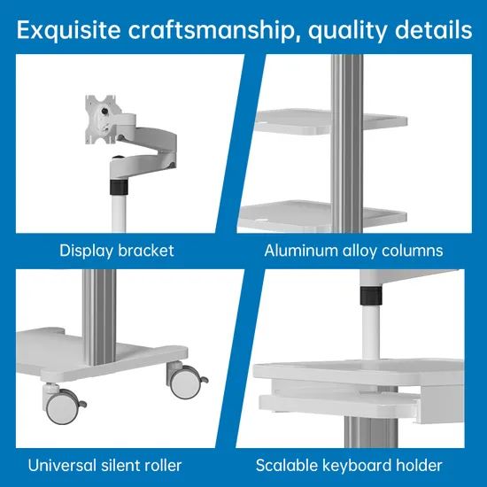 Medical Endoscope Trolley with 4-Layer Storage Cart System MOQ 1PC Origin China Style Morden Seater Single Wheel 4 - Image 4