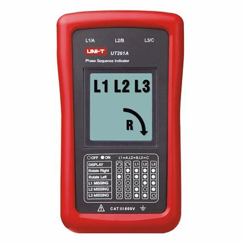 Phase Sequence and Motor Rotation Indicators Voltage Testing Range 40~690v Ac Compliance Standard Iec61557 European - Image 1
