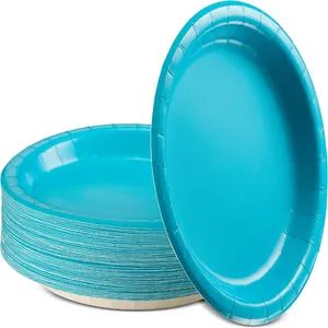 Hot Sale Fashion Round Holiday Colorful Disposable Paper Plates - Image 6