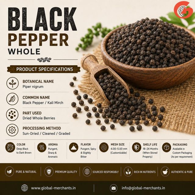 Black Pepper | Indian Black Pepper | Whole & Powdered | Organic & Conventional | Bulk Export Supplier - Image 2