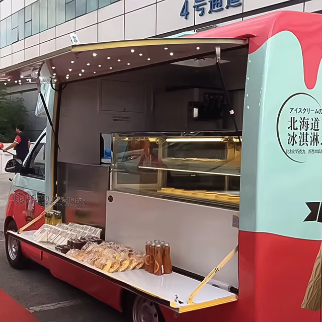 Commercial Pizza Taco Hot Dog Food Truck With Stainless Steel Kitchen Equipment And Efficient Food Preparation Area - Image 4