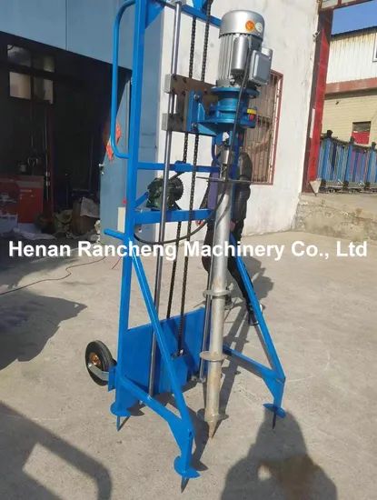 10m Drilling Depth One Man Well Drilling Rig Portable Solar Pile Driver for Sale - Image 2