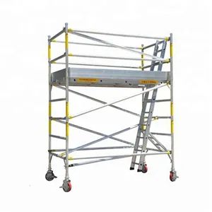 2ND Hand Used Aluminum Mobile Scaffolding Tower Material Shape Round Color Silver Trademark SOLID Model NO. Solid-s-m Origin Shanxi, - Image 5