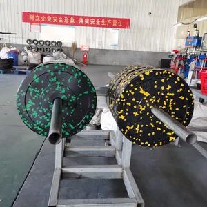 Custom Logo Rubber Fleck Weight Plates for Free Weight Training - Image 6