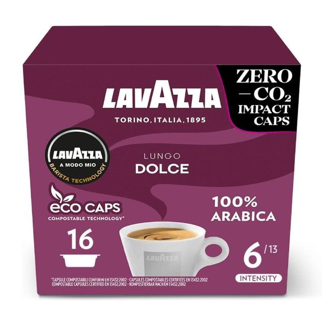 Best Price Lavazza, A Modo Mio Lungo Dolce, 16 Coffee Capsules Pack - Image 1