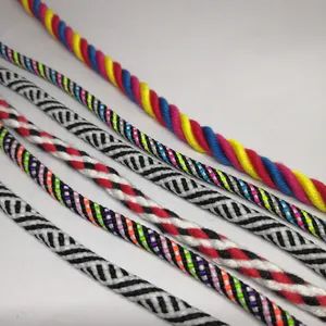 Factory Direct Custom Twill Thread Fancy Pattern Coat Rope Shoelace Hand Rope - Image 4