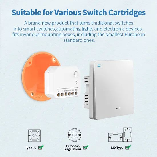 Smart DIY Mini Switch for Wall Socket Lamp WiFi Remote Control - Image 4