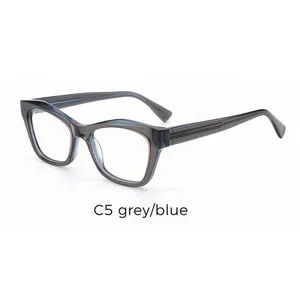Trendy Cat-Eye Eyeglass Frames, Fashionable Face-Slimming Acetate Optical Frames - Image 5