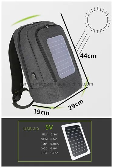 Business Laptop Smart USB Charging Solar Power Panel Backpack - Image 6