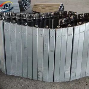 Hinged Steel Slat Conveyor Belt Chain Driven for Handling Recycling Forging - Image 4