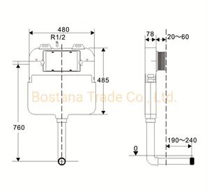 Built-in Water Tank OEM/ODM Yes Color White Origin China Model Bos-L17 Style European Trademark BOSTANA Specification - Image 6